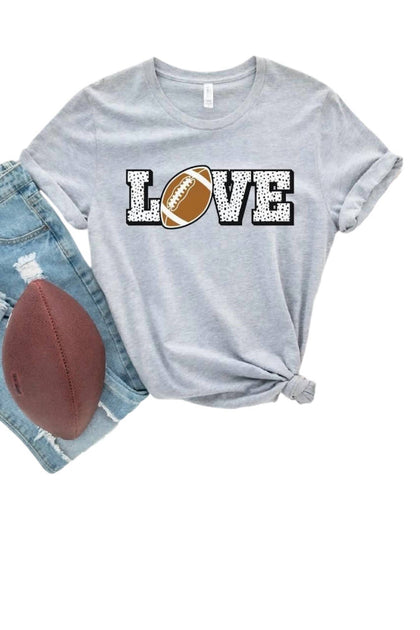 She Shed Love Football Tee Grey 2X 2