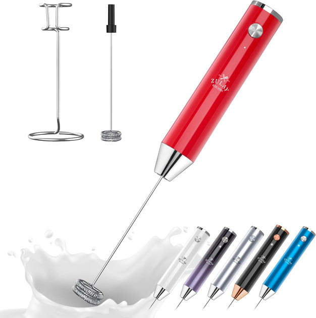 Zulay Kitchen Lux Milk Frother Handheld Blue 2