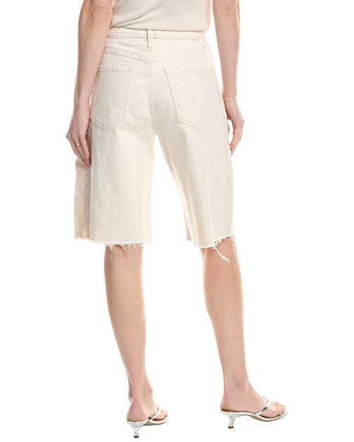MOTHER Half-Pipe Bermuda Fray Act Natural Short Beige 24 4