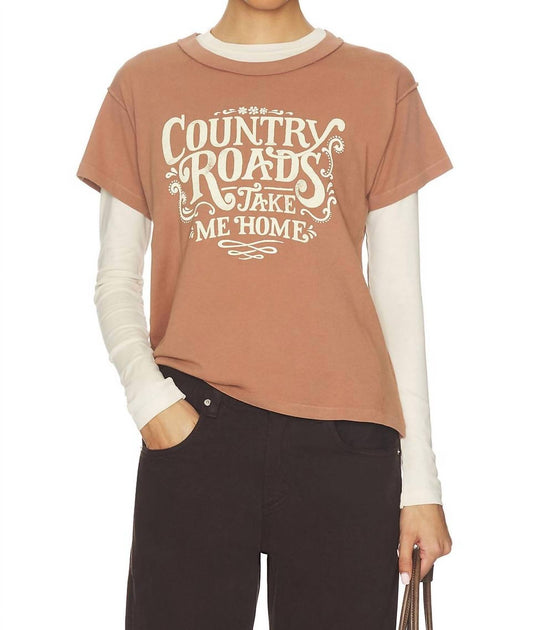 DAYDREAMER John Denver Country Road Tee Brown Medium 2