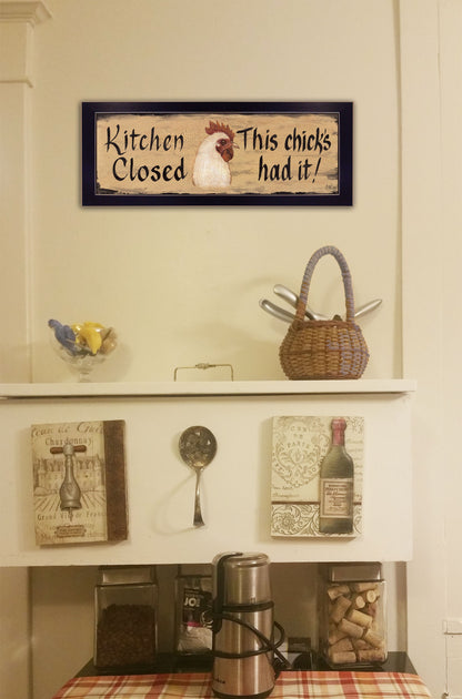 Hivvago Kitchen Closed Black Framed Print Wall Art 4