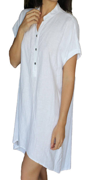 GIGI MODA Silvia Mini Shirt Dress White One Size 2