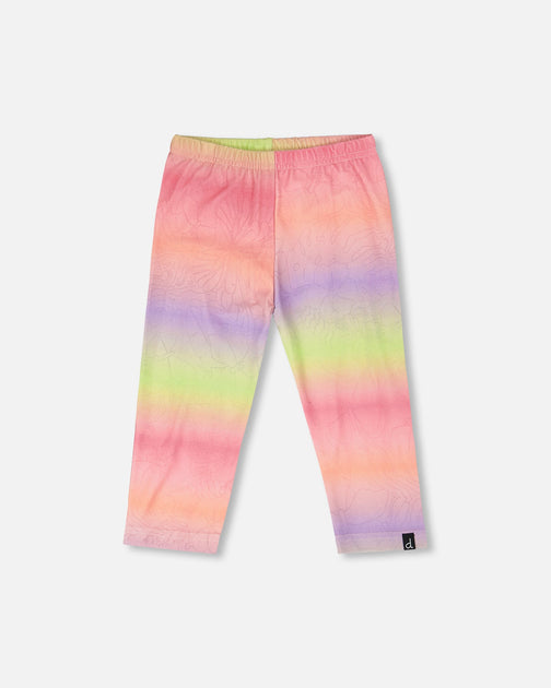Deux par Deux Bio-Baumwolljersey Capri Bunt Multi US 6 Mädchen 2