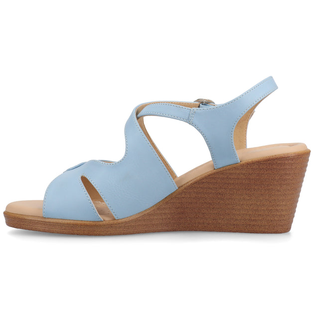 Journee Collection Kedzie II Wedge Sandals Beige US 10 3