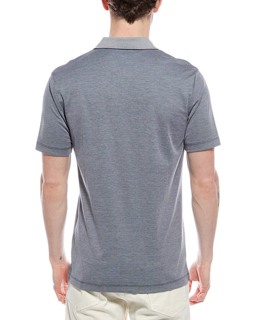 Theory Atlas Polo Shirt Grey Small 3