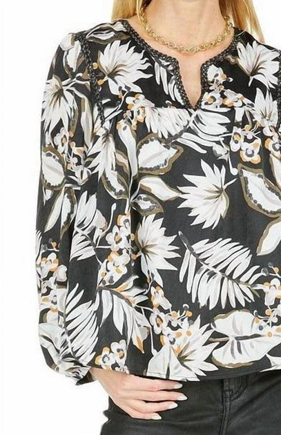 Joy Joy Foliage Blouse White Small 3