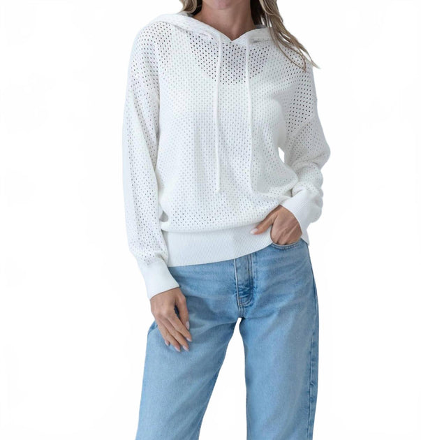 SIX/FIFTY Caught With You Hooded Sweater White XS 2