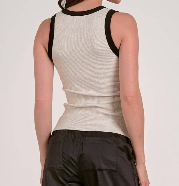 ELAN Erin Scoopneck Tank Top White Small 3