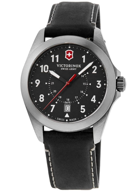 Victorinox Swiss Army Heritage Quartz Black Dial Leather Strap