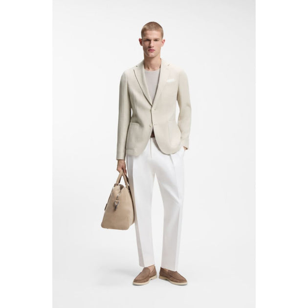 Boss Patterned Slim-fit Jacket Beige US 44 Regular 3