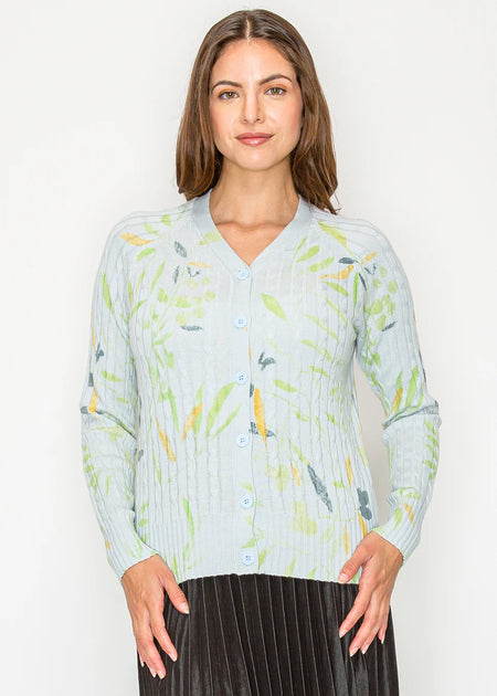 Yal New York Button-Front Cardigan Blue Small 2