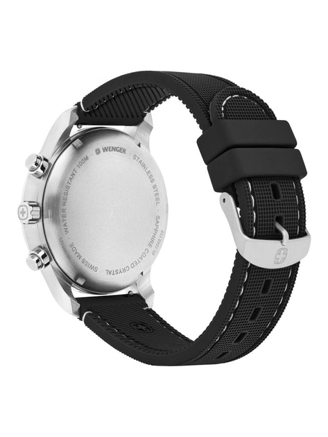 Wenger 01.1543.119 Attitude Chrono Watch Black Silver 44mm 4