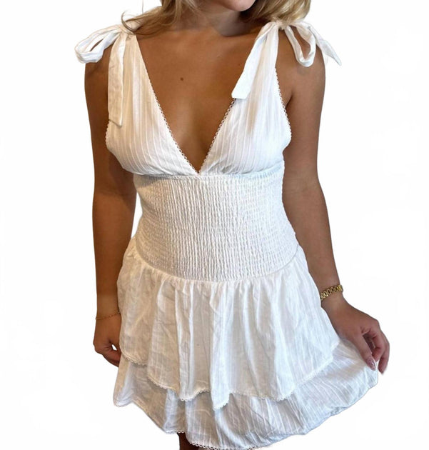 Cotton Candy LA Sweet Ties Dress White Medium 2