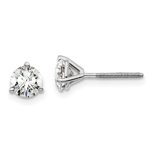 Diamond2Deal Lab Grown Diamond Stud Earrings Silver 2