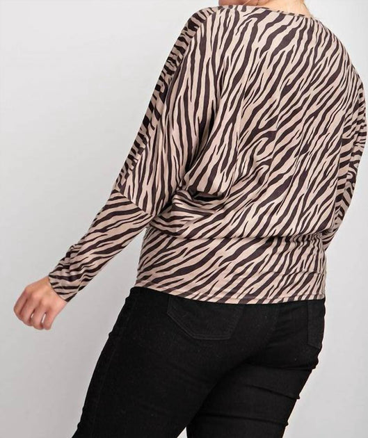 Easel Zebra Suede Plus Top Black XXLarge 3