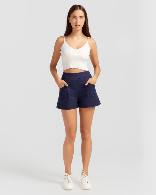 Belle & Bloom A Kind Of Magic Quilted Shorts Blue Small 2