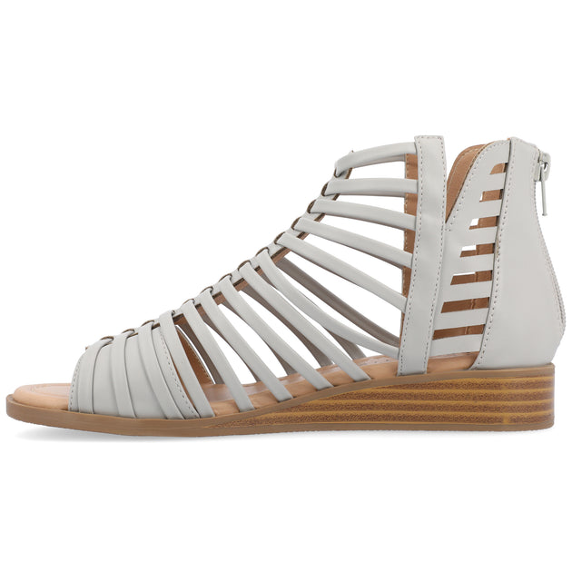 Journee Collection Delilah Sandals Grey US 6 3