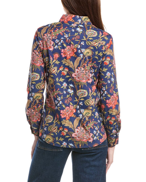 J.McLaughlin Lois Blouse Blue Medium 3