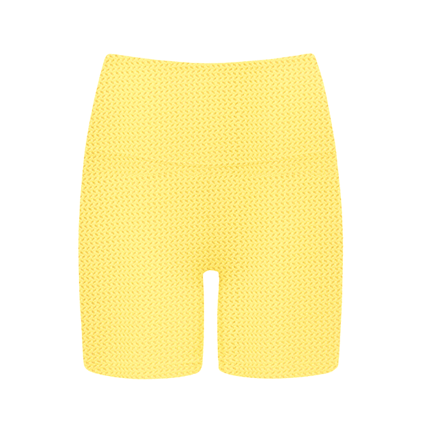 Montce Yellow Crochet Midi Bike Short ShopSimon