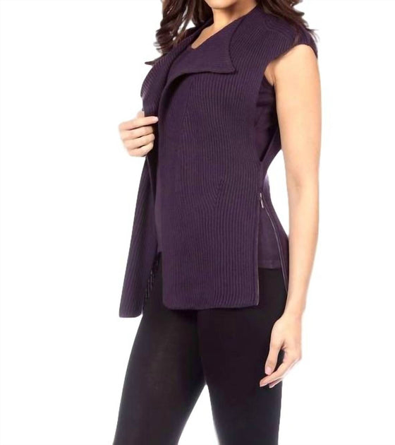 Angel Ribbed Vest Purple 1X 2