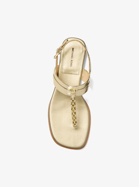 Michael Kors Marcia Sandal Gold US 9.5 2