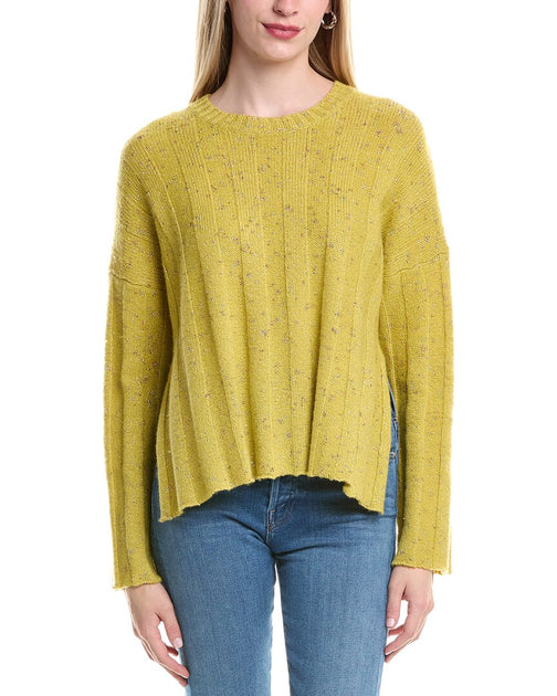 Autumn Cashmere Ribbed Wool-Blend Sweater Yellow Medium 2