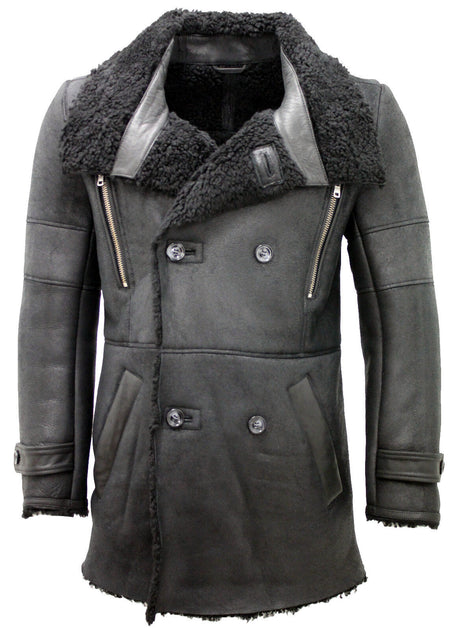 Infinity Candon Mens Sheepskin Coat Black XSmall 3