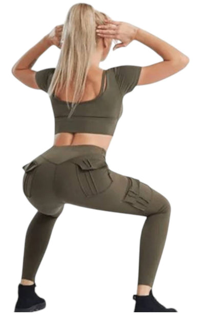 Rockstar Peach Sgt Pocket Leggings Grün Medium 3