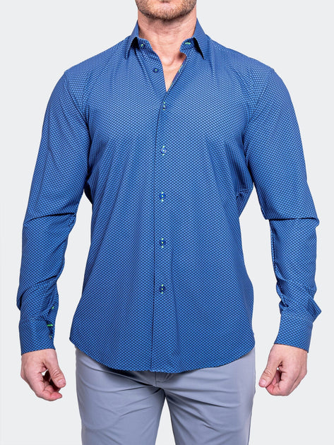 Maceoo Fibonacci Resistance0366 Dress Shirt Blue Large 2