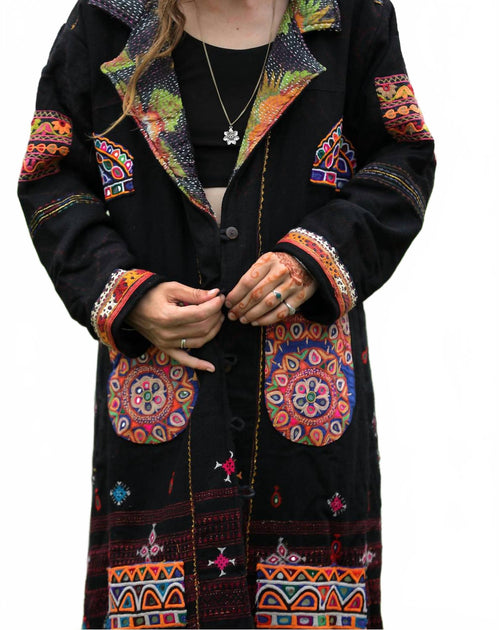 StandAwt Merino Wool Coat Black Large 5
