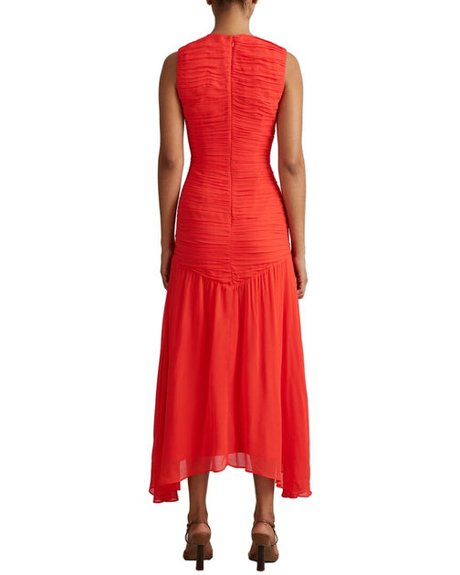 reiss saffy ruched bodycon midi dress Reiss Ruched Bodycon Midi Dress in Ivory