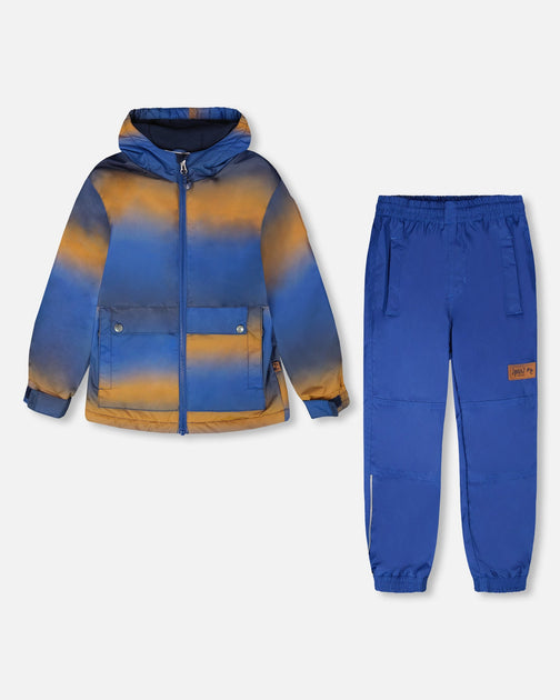 Deux par Deux Two-Piece Outerwear Set Blue/Brown US 4T 2