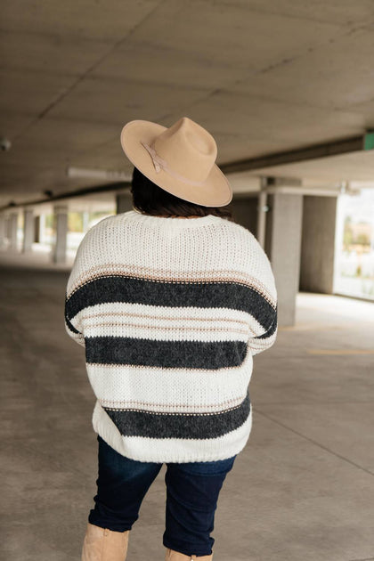 FSL Straightforward Striped Sweater White S 4