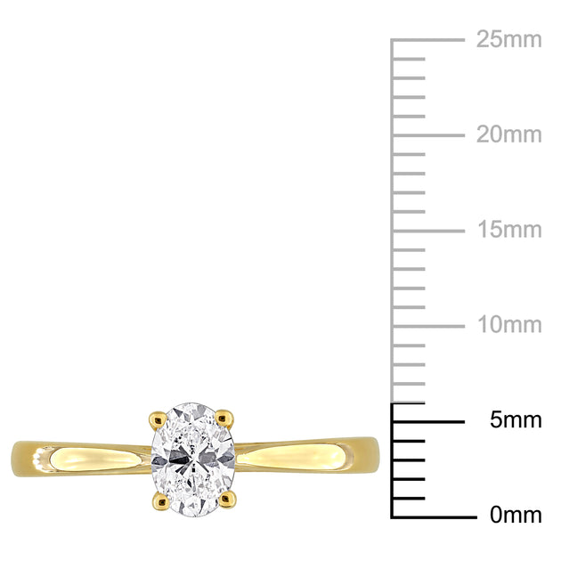 Mimi & Max Solitaire Engagement Ring Silver US 9 4