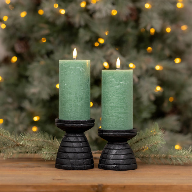 Hivvago FIA Wick Pillar Candle Green 6