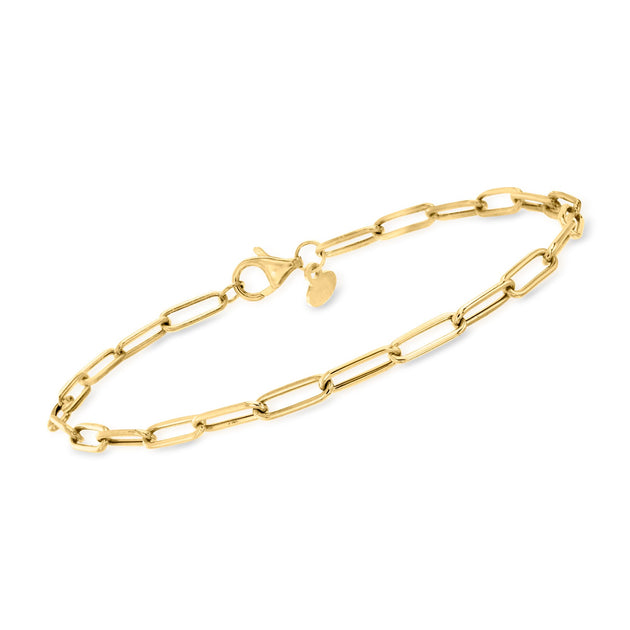 Ross-Simons Paper Clip Link Bracelet Yellow Gold 4