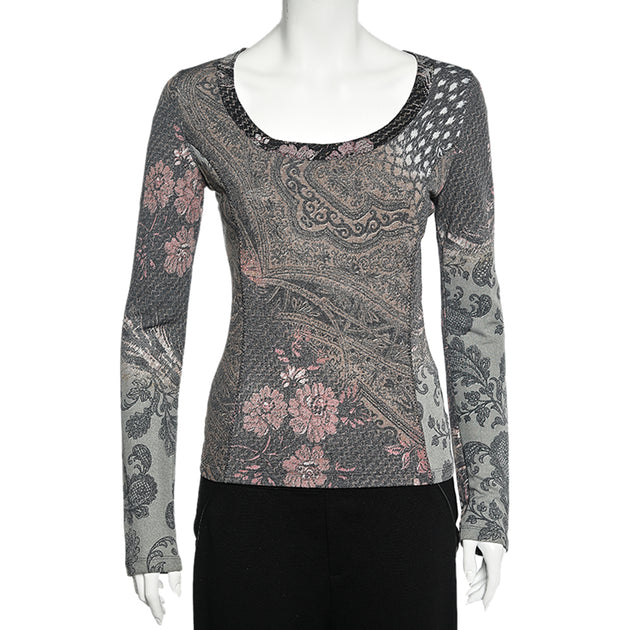 Class By Roberto Cavalli Knit Top Grey Medium 2