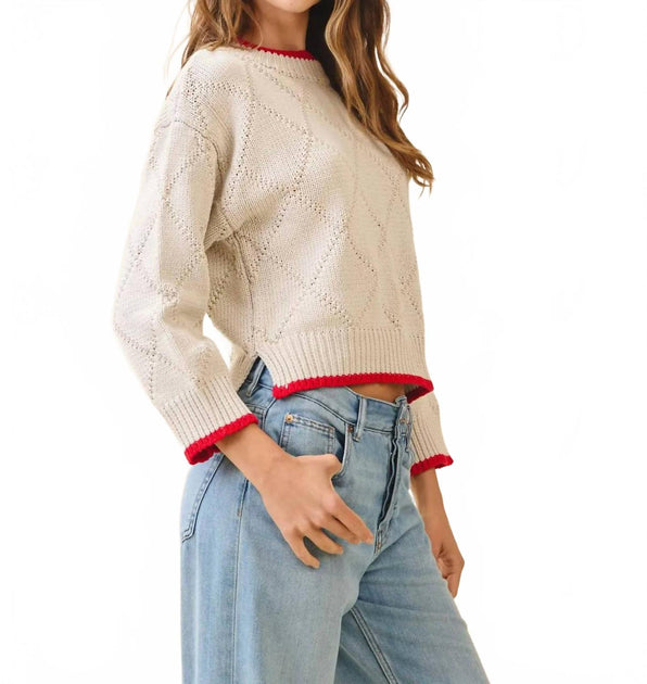 TCEC Maisey Knit Sweater Beige Medium 4