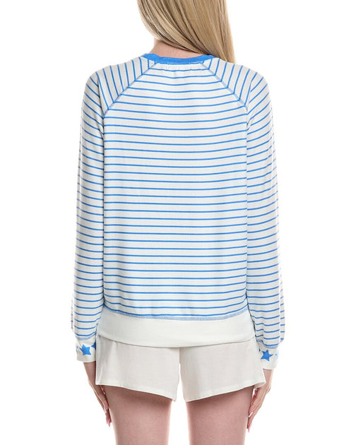 PJ Salvage Blue Star Top White Large 3