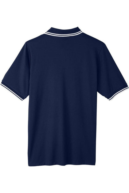 Devon & Jones CrownLux Performance Plaited Tipped Polo Blau Medium 3