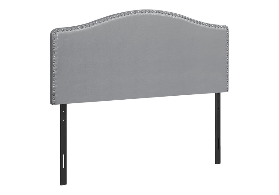 Hivvago Upholstered Arched Queen Headboard Gray 3