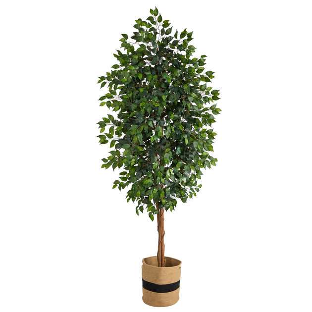 Hivvago Ficus Artificial Tree Green 244cm 2