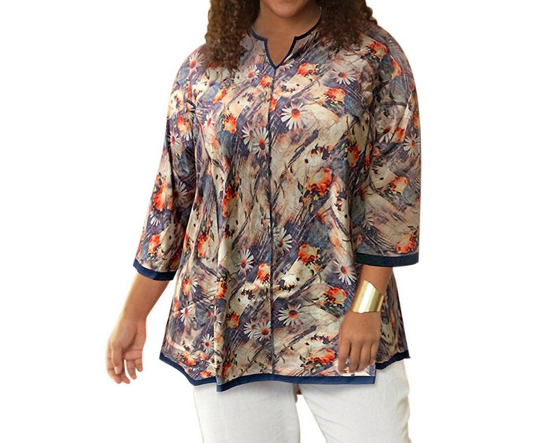 On The Plus Side Anaise Tunic Multicolor Plus Size 3