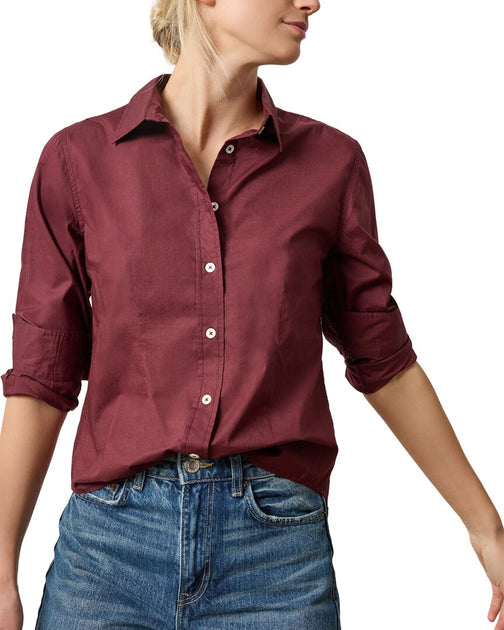 Lilla P Slim Fit Button Down Hemd Rot Large 2