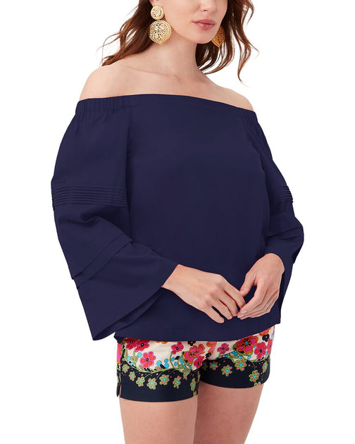 Trina Turk Wavey Top Blue XS 2