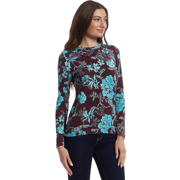 Johnny Was Damen Janie Fitted Langarmshirt, Alexandria Rot - Medium 3