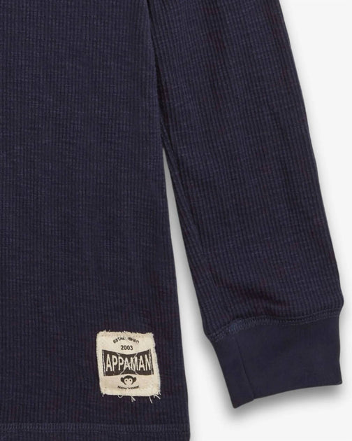 Appaman Craftsman Thermal Henley Top Blue US 12 4