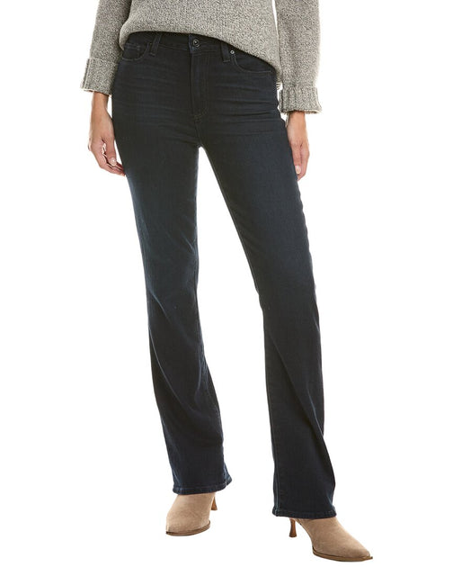 PAIGE High Rise Manhattan Bootcut Jean Blue 24 2
