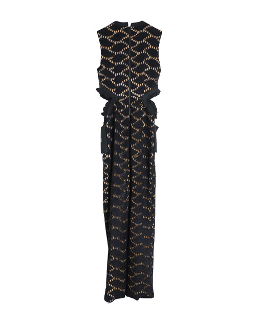 Self-Portrait Cutwork Embroidered Jumpsuit Black XSmall 3