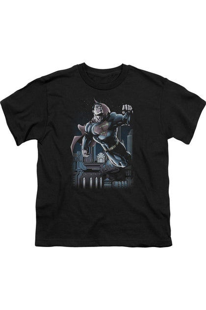 Gildan Superman Night Fight T-Shirt Black Medium 2